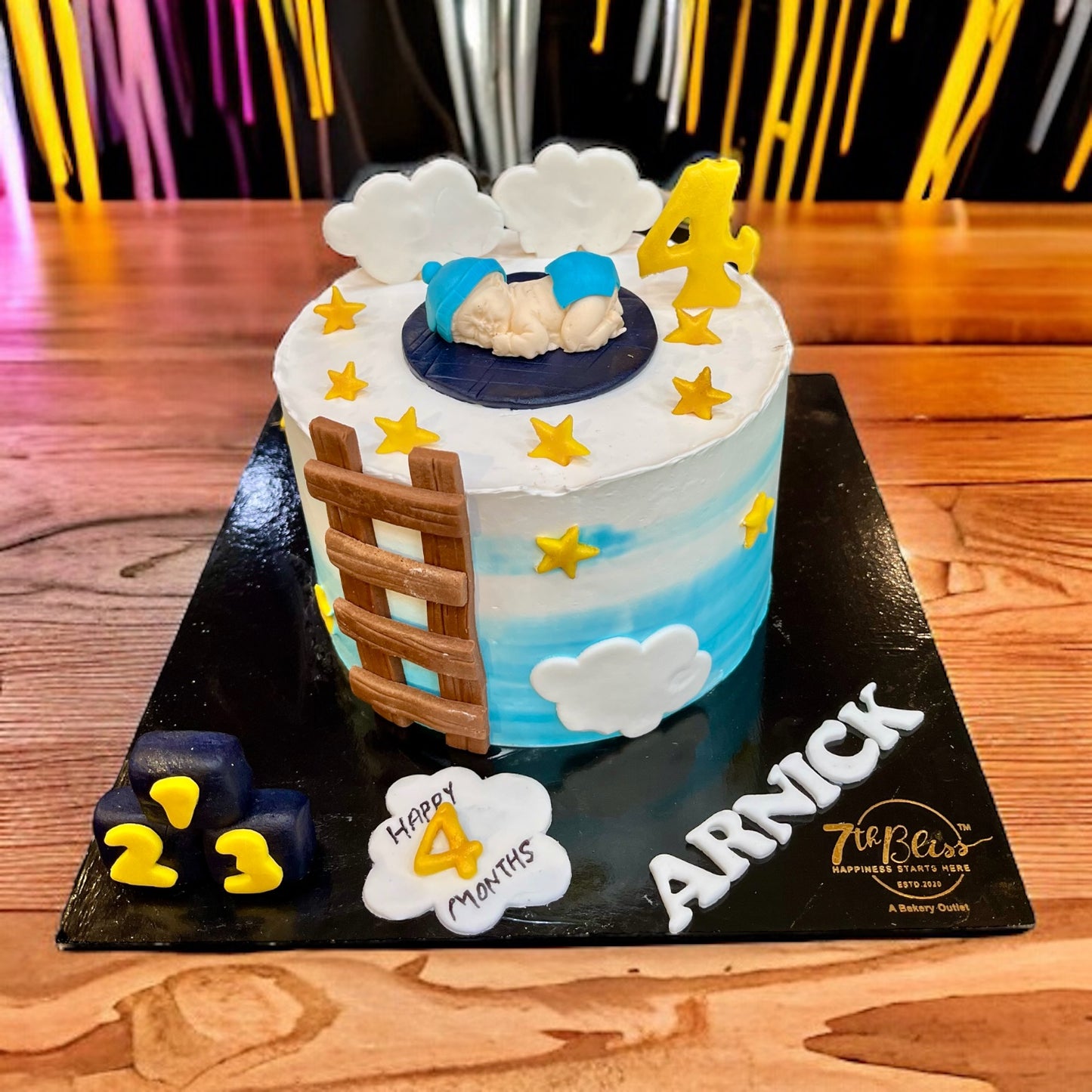 Sleeping Baby 4 Months Cake