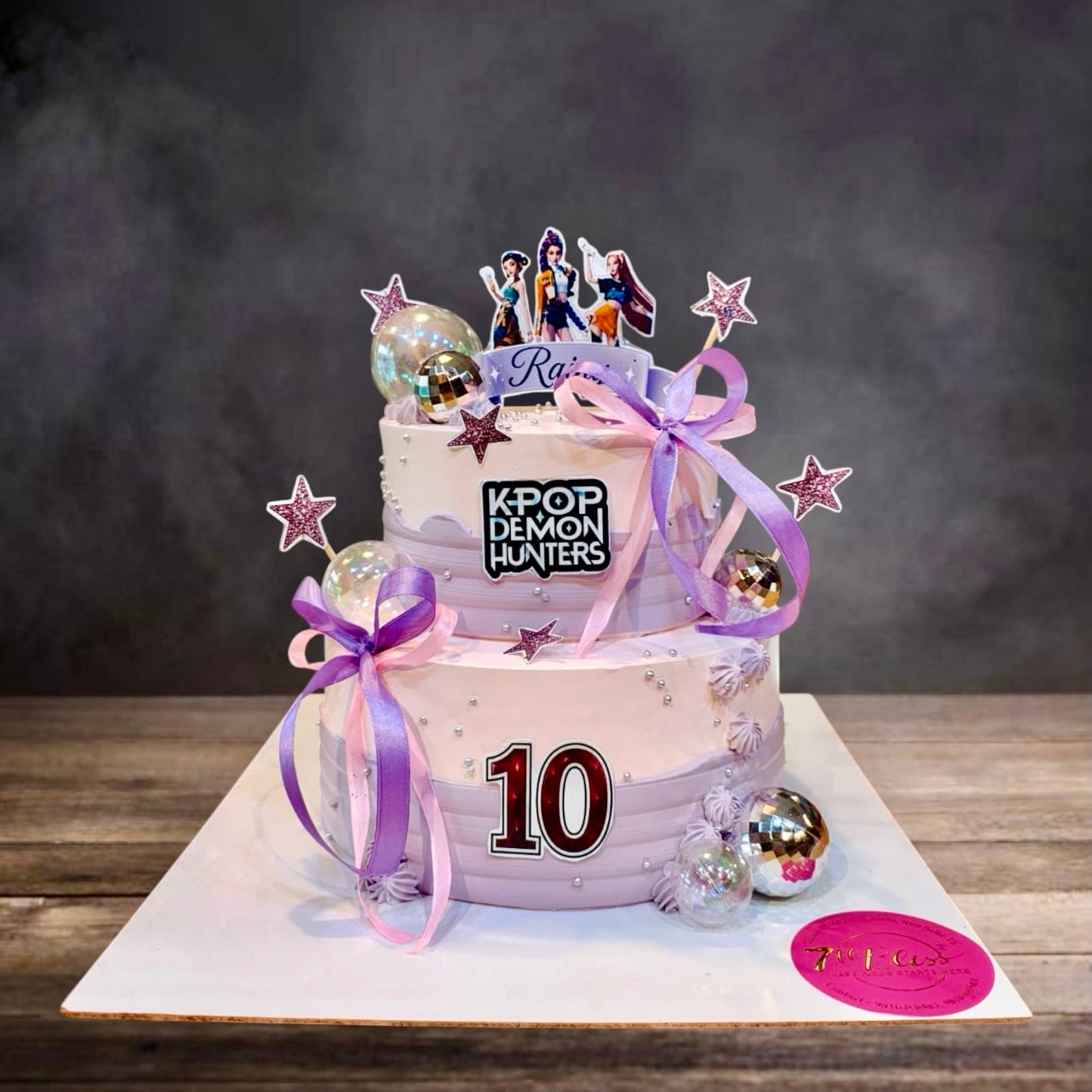 K-Pop Demon Hunters 10th Birthday 2-tier Cake