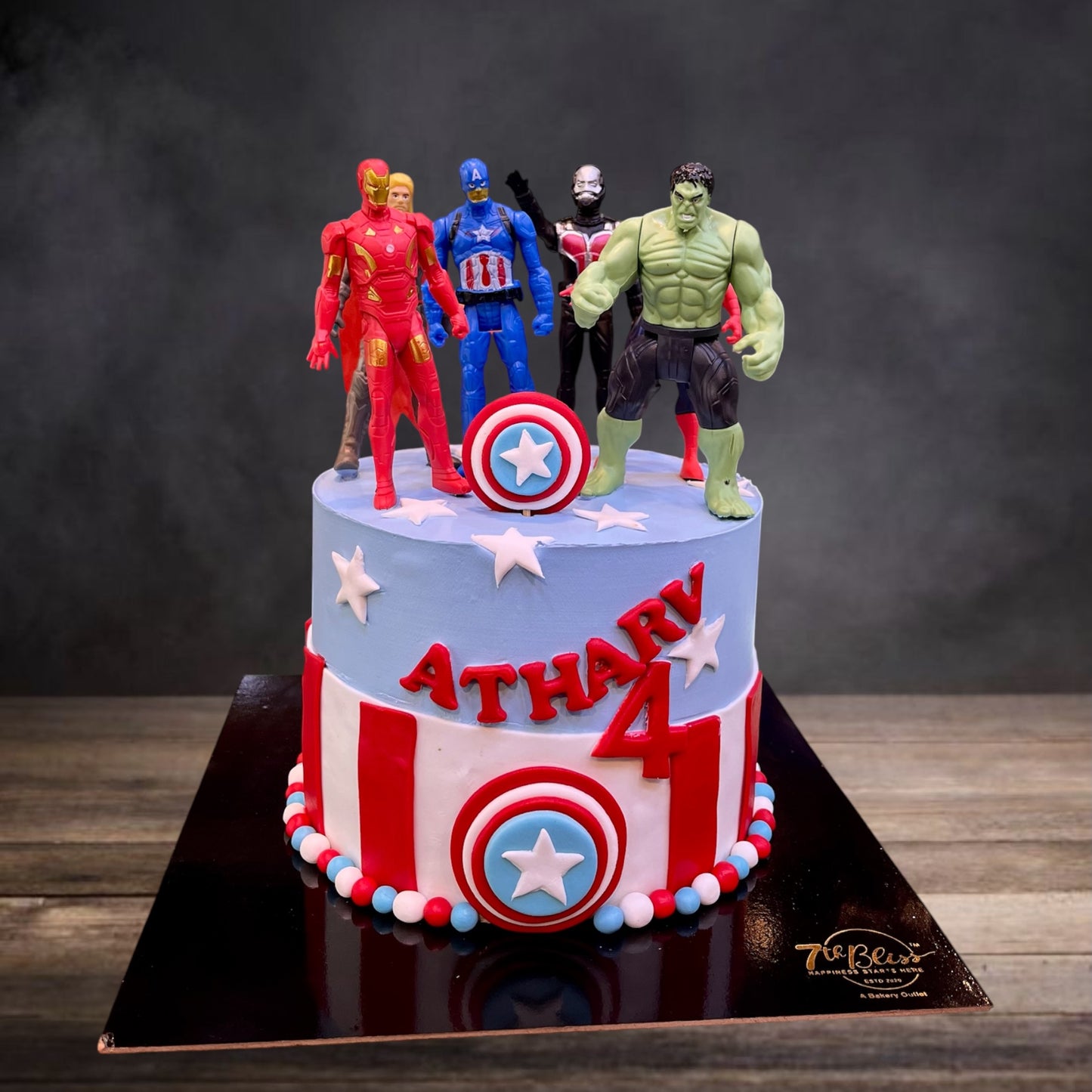 Avengers toy Captain America Shield Birthday Cake
