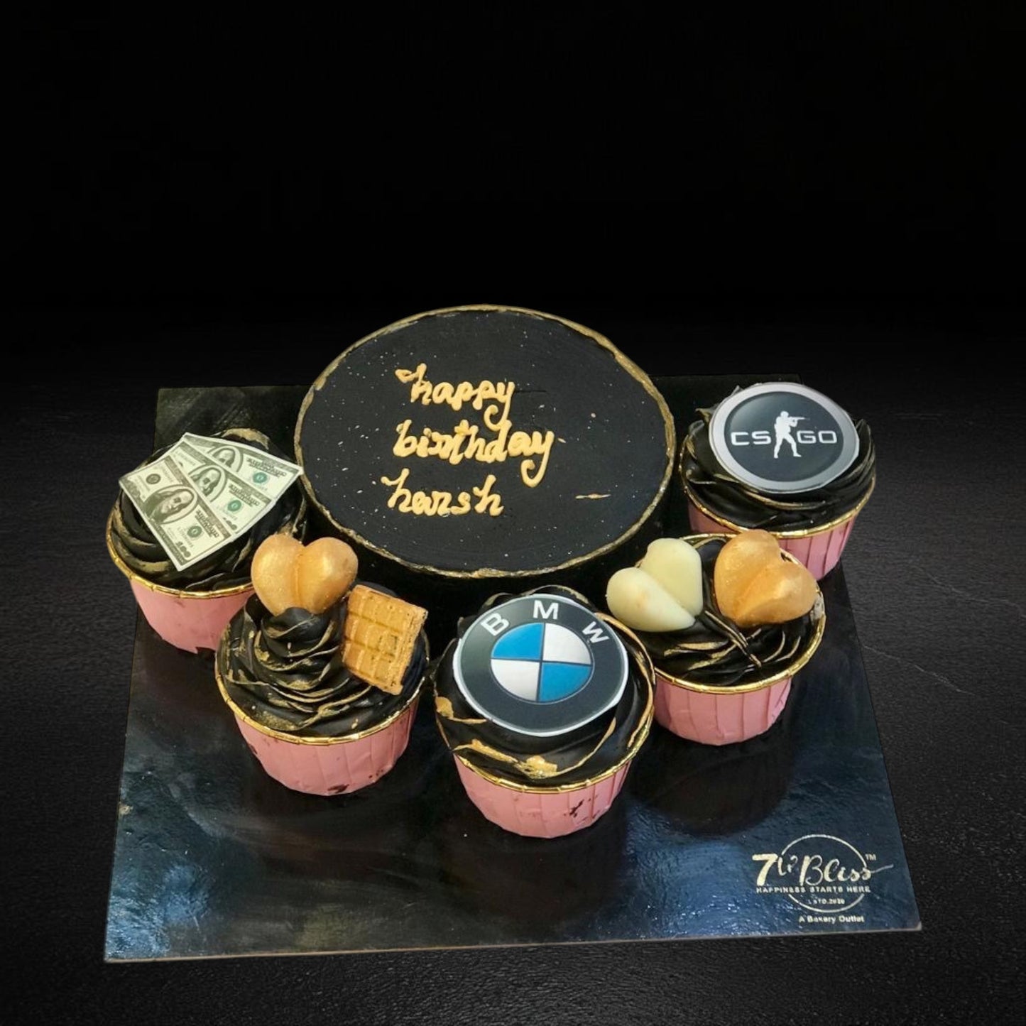 BMW CS:GO Theme Cake with Cupcakes