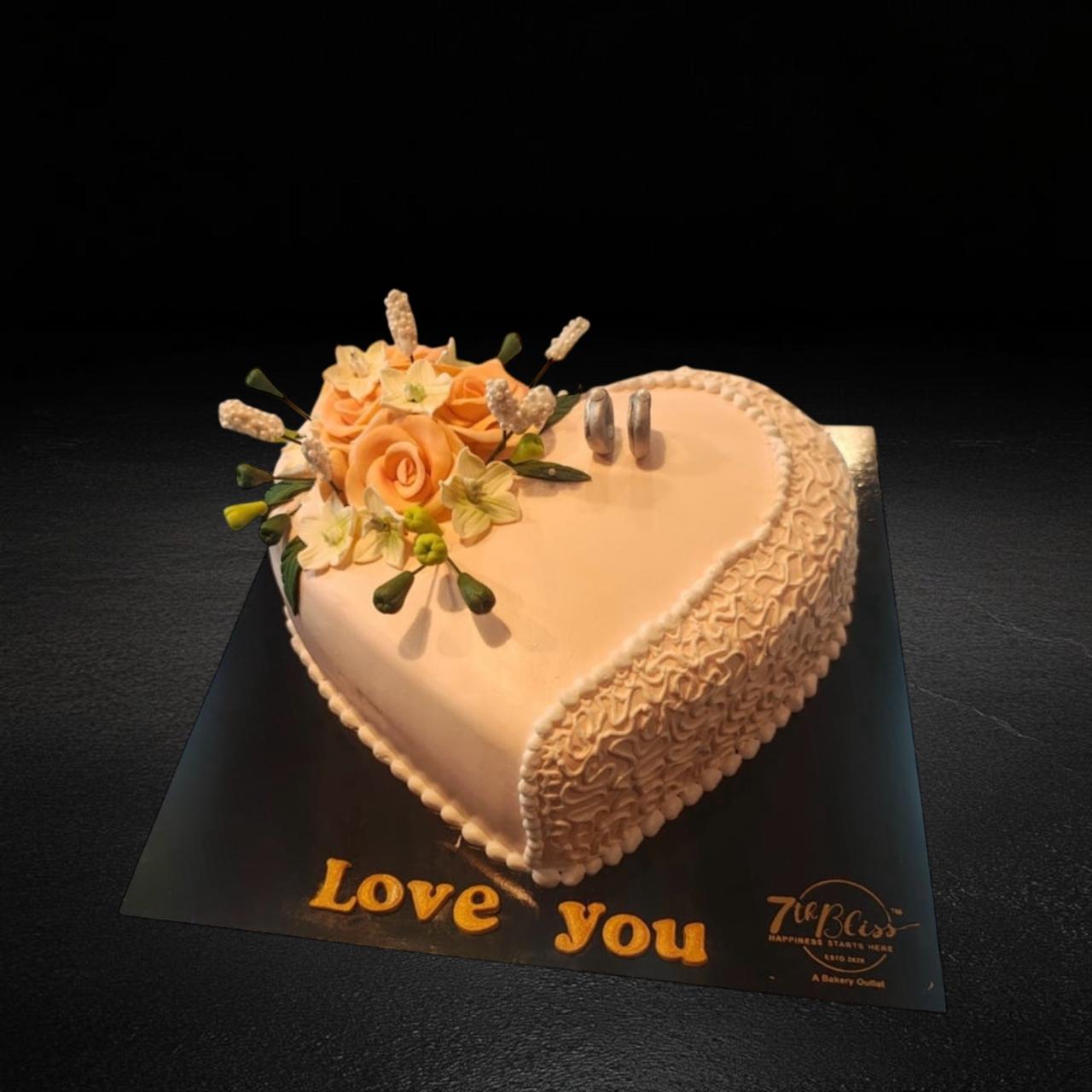 Forever Yours Heart Cake