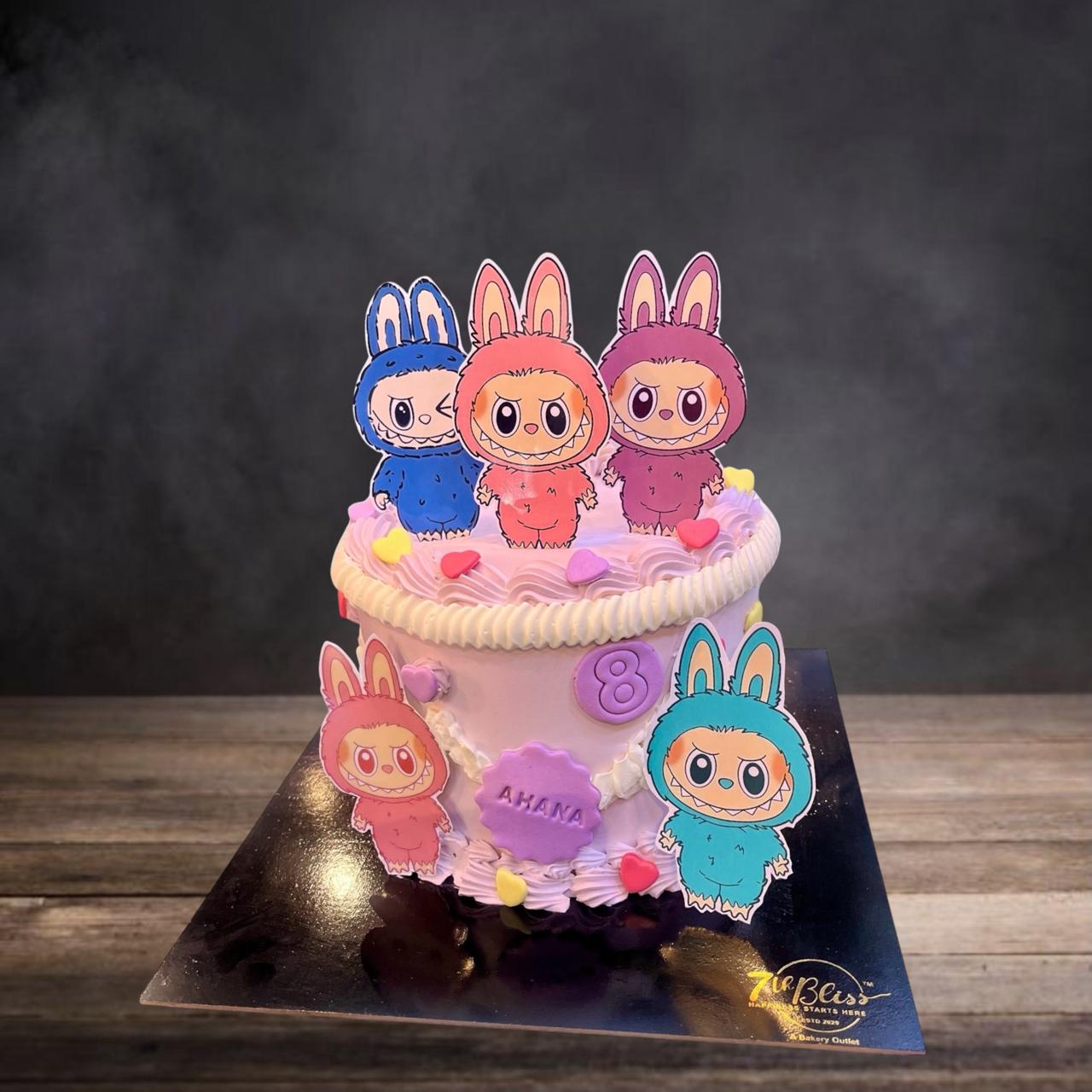 Colourful Labubu Theme Cake