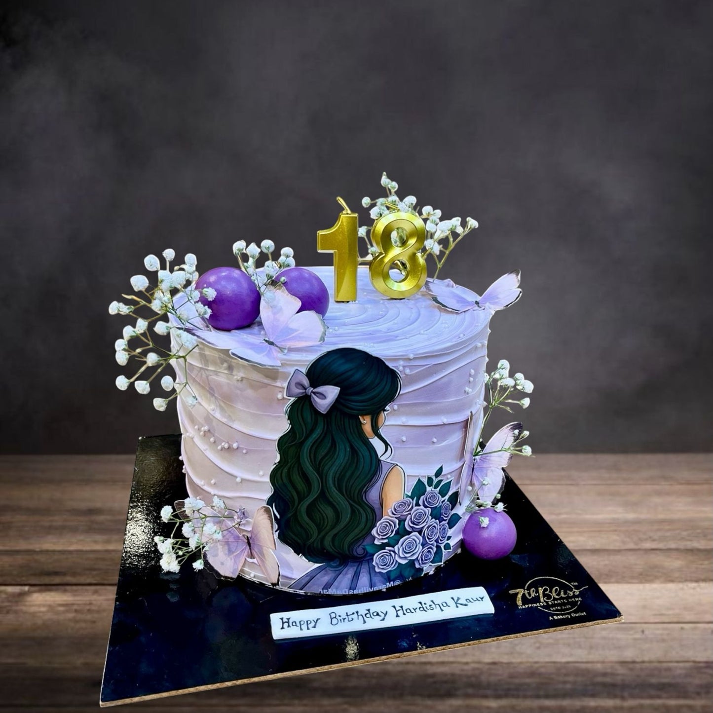 Lavender Butterfly Doll Cake