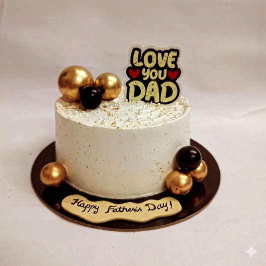 Gold Ball Father’s Day Cake