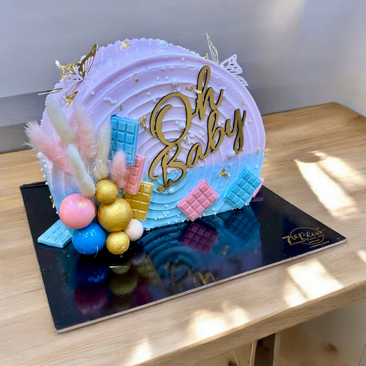 Oh Baby Top Forward Baby Shower Cake