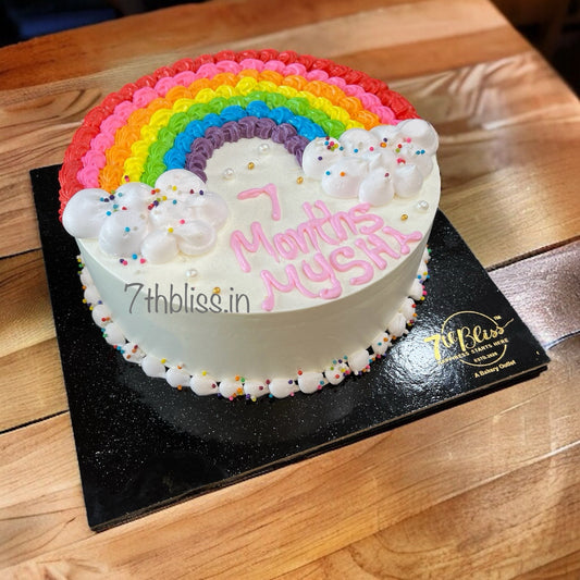 Rainbow 7 Months Cake