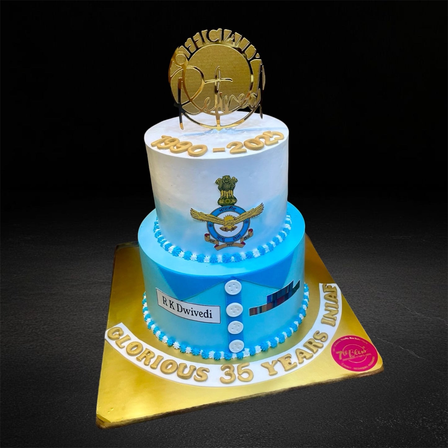 IAF Uniform Shirt Tier Retirement Cake