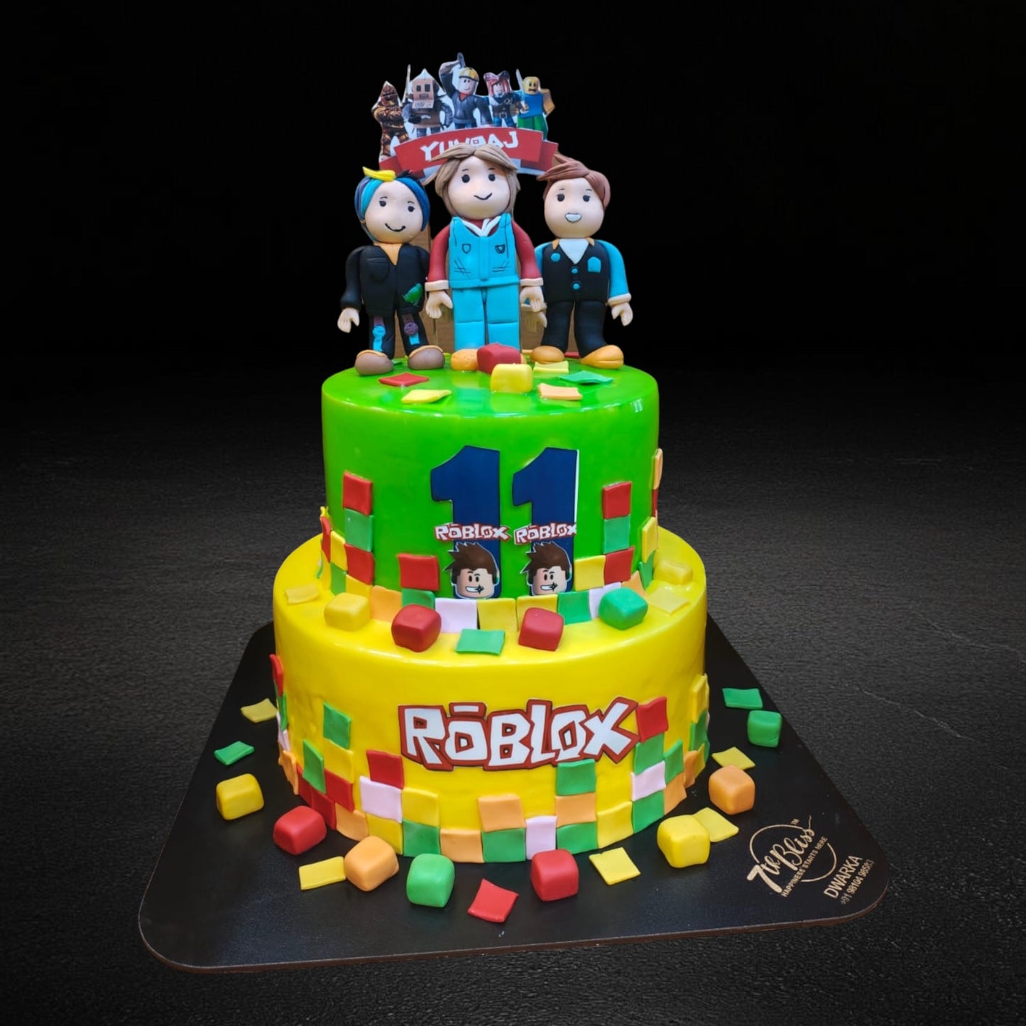 Roblox 2-Tier 11th Birthday Cake