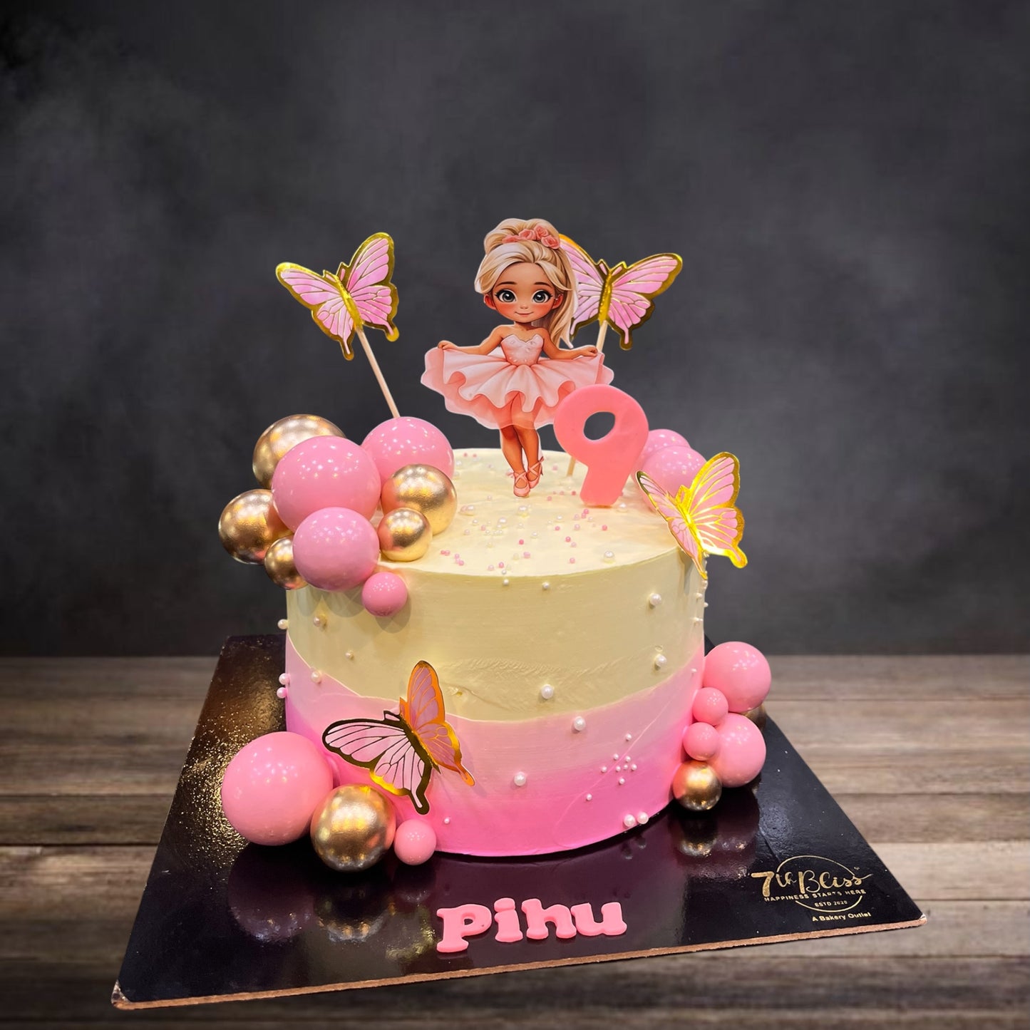 Ballerina Butterfly 9th Birthday Cake