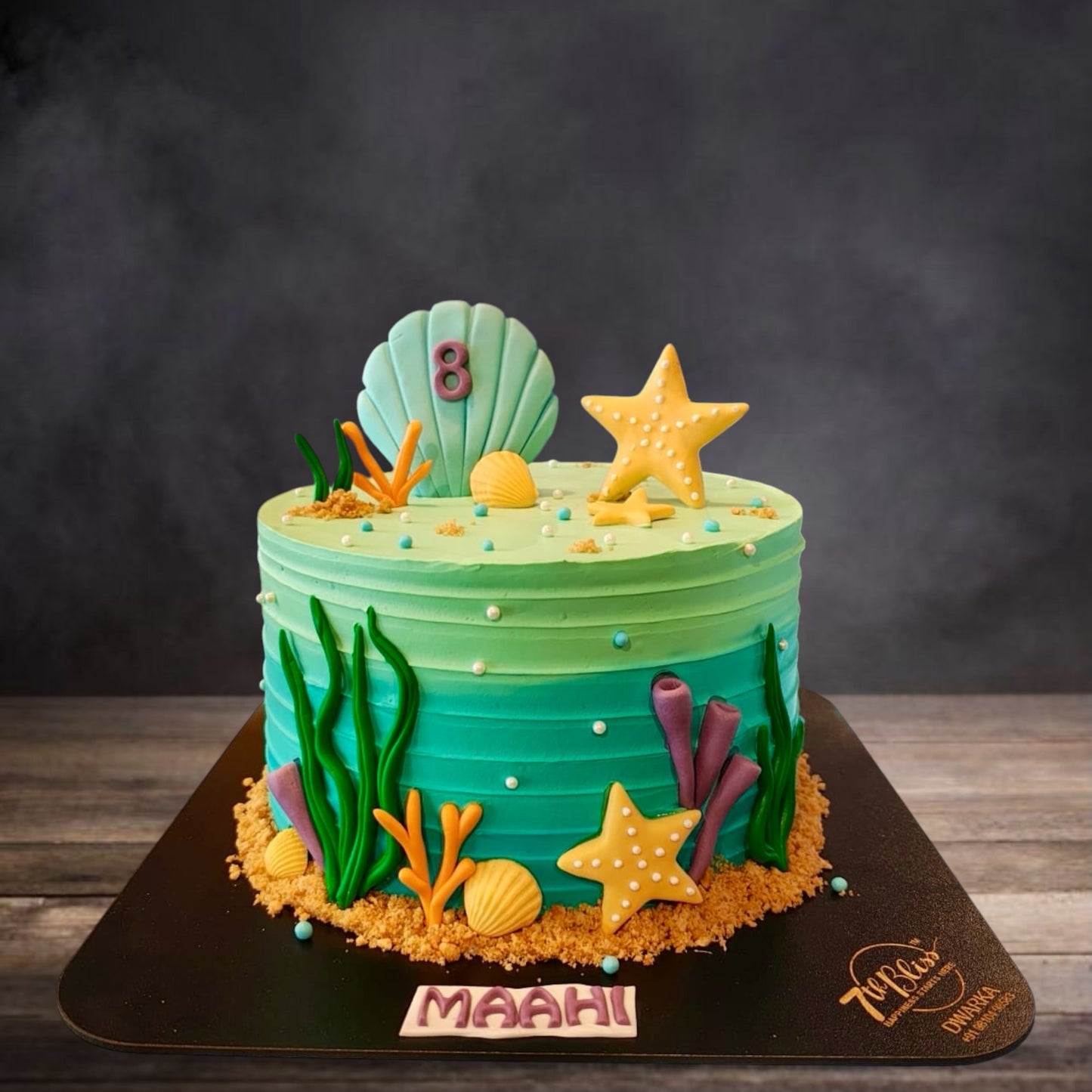 Under the Sea Mermaid Shell Starfish Cake