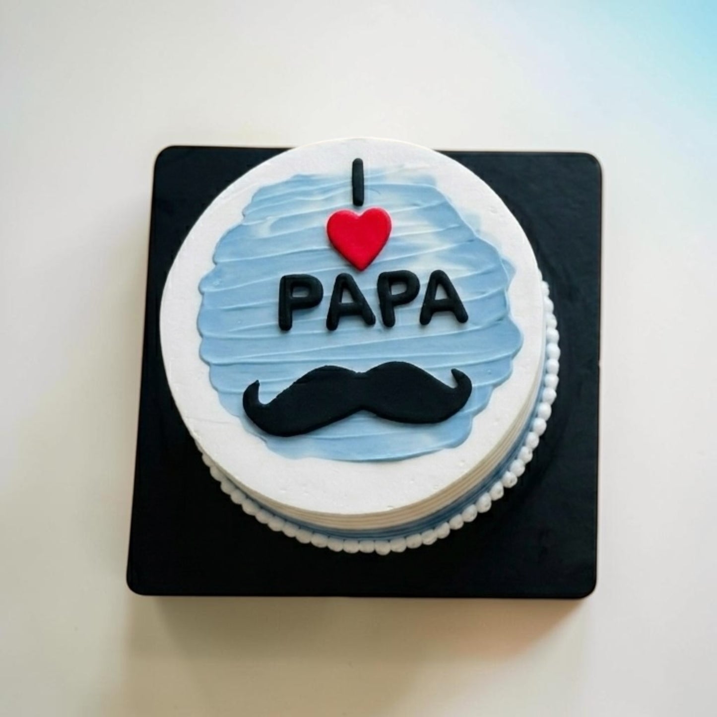 I Love Papa Mustache Cake