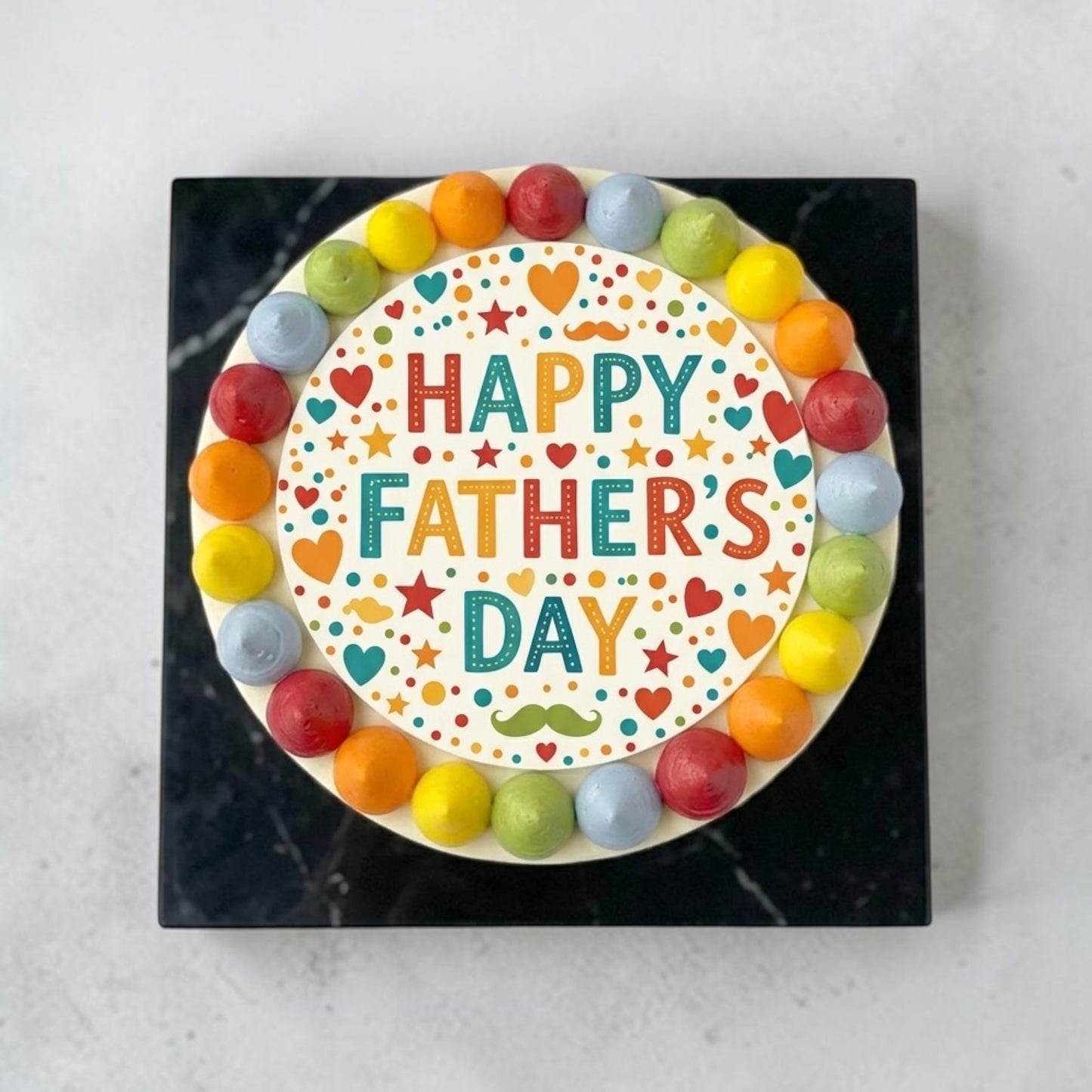 Colorful Drop Father’s Day Picture Cake
