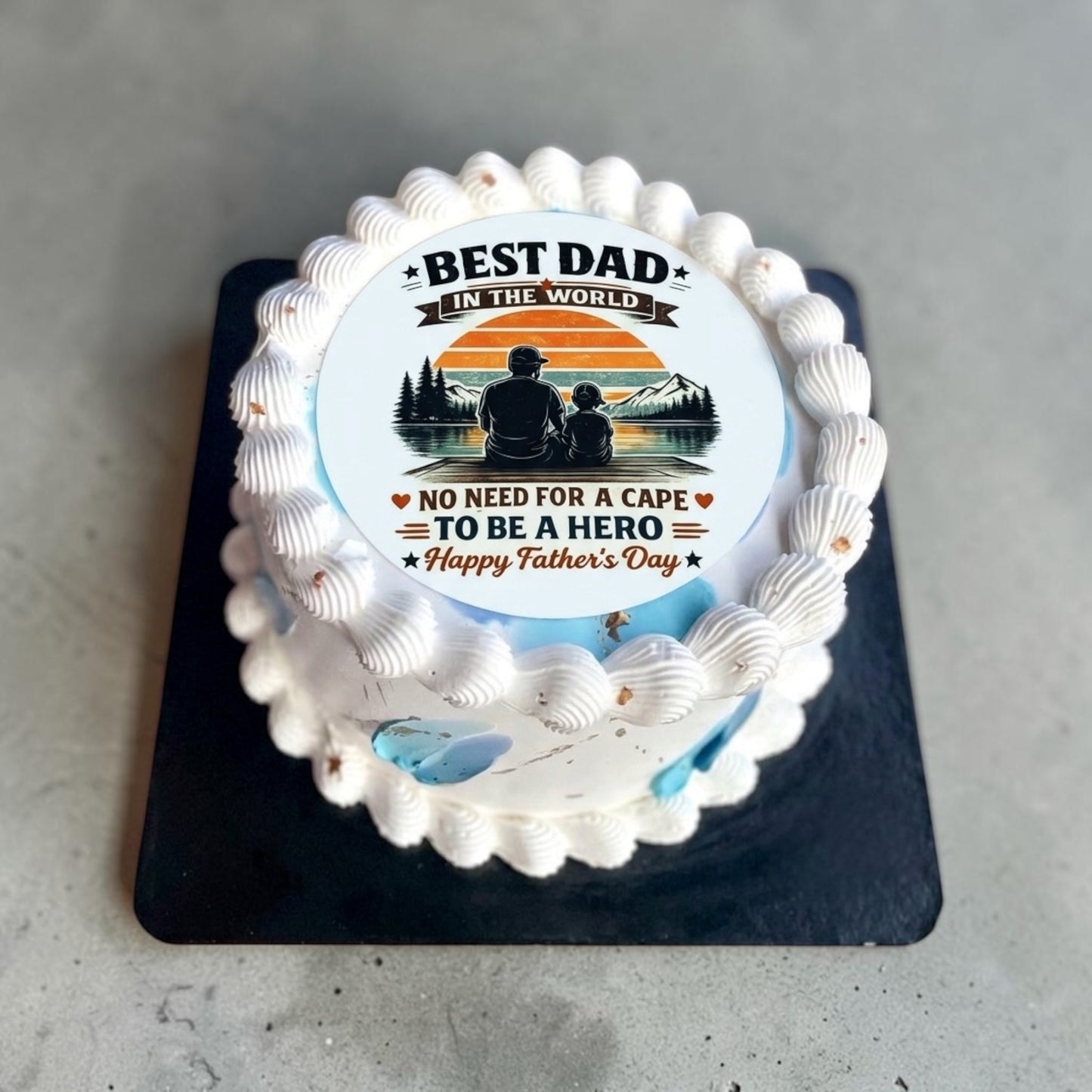 Best Dad Lake Sunset Cake