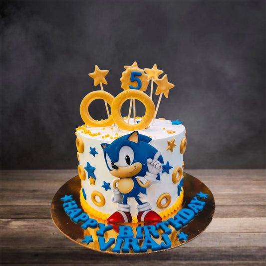 Sonic Speed Star Birthday Cake