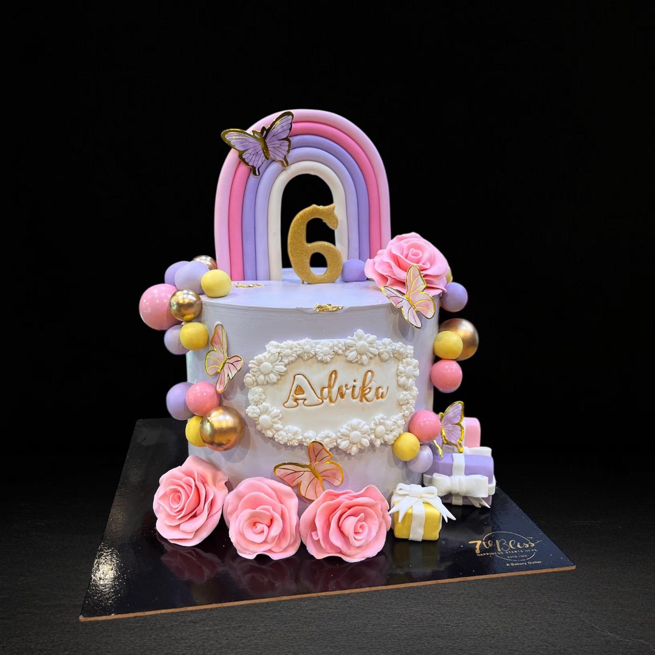 Rainbow Dreams Butterfly Birthday Cake