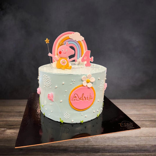 Peppa Pig Rainbow Birthday Cake