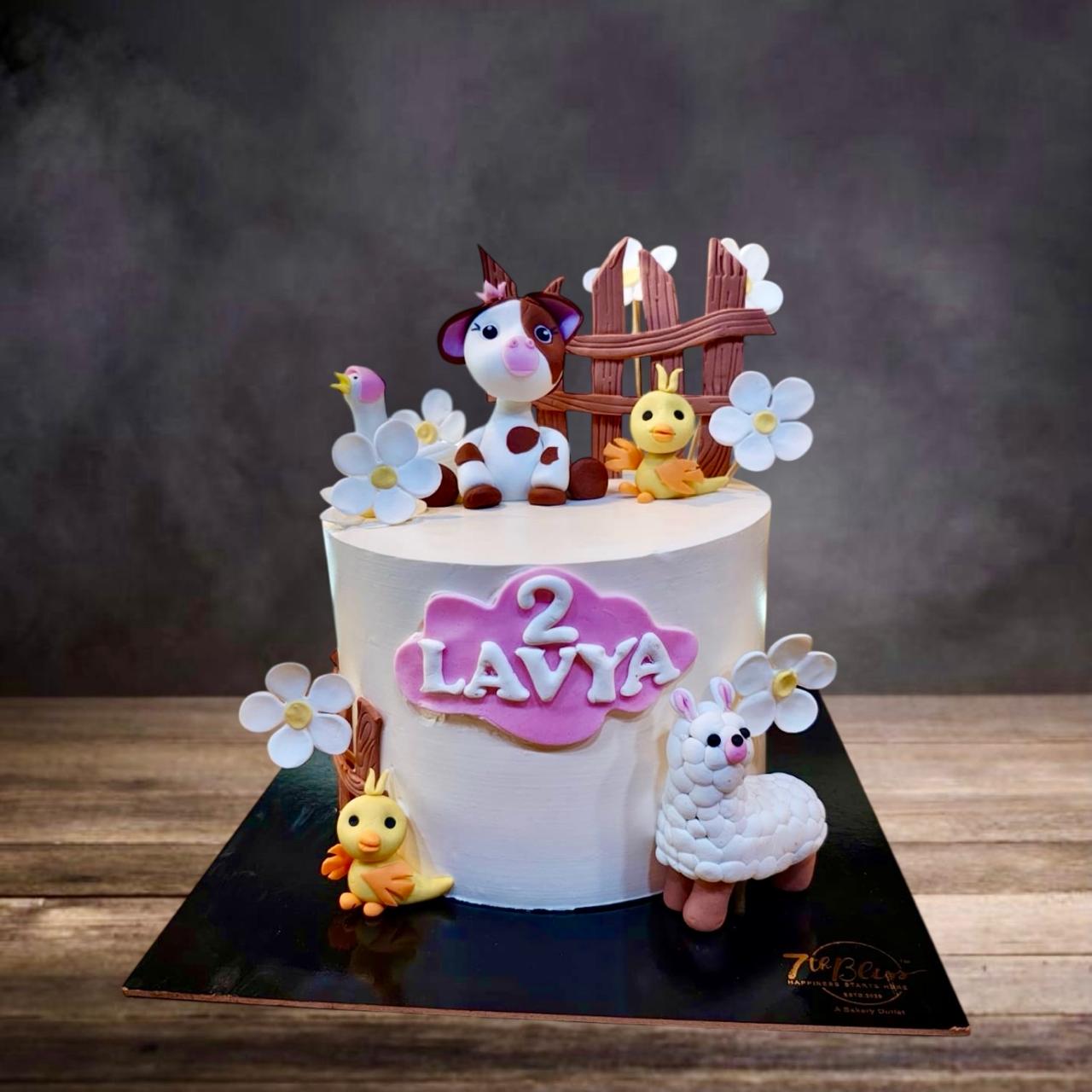 Farm Theme Fondant Cake