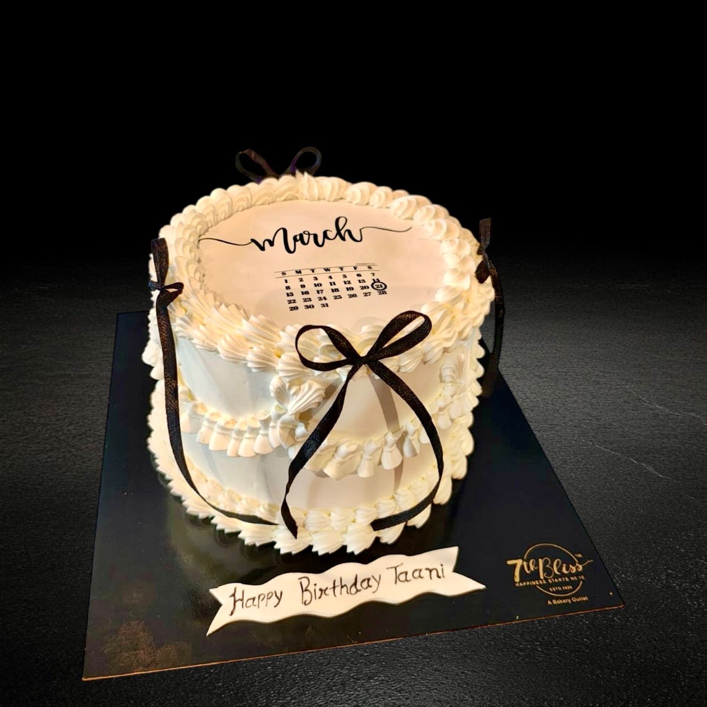 Vintage Calendar Cake