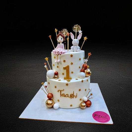 One-derful Bunny & Doll Cake
