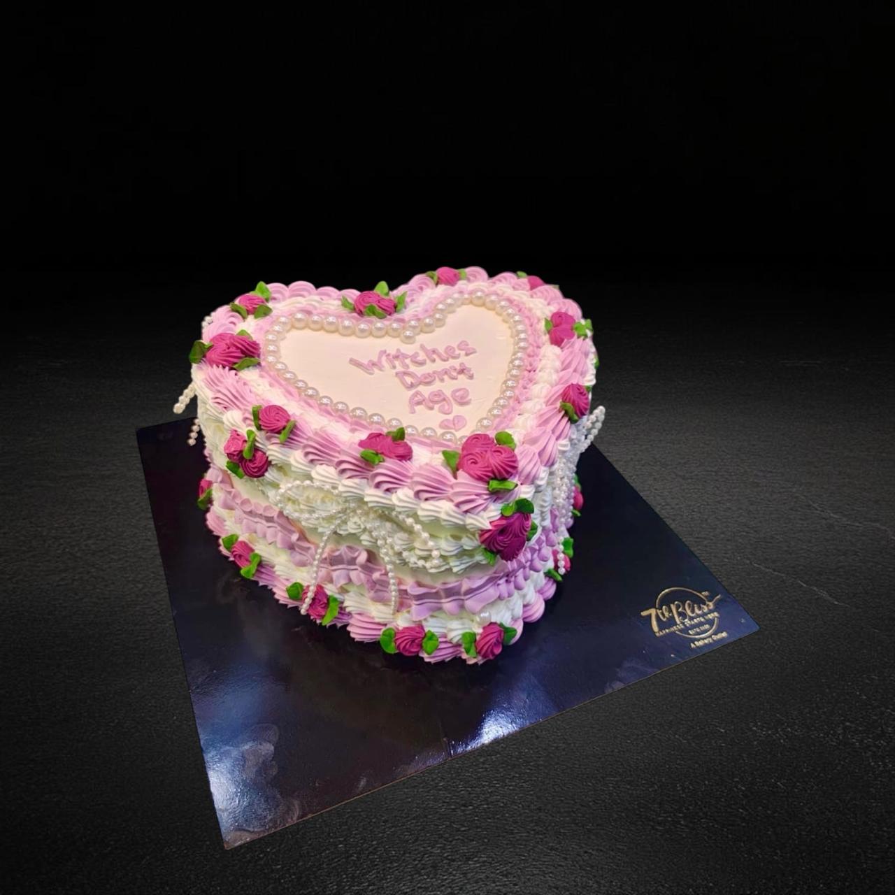 Witches Don’t Age Vintage Heart Cake