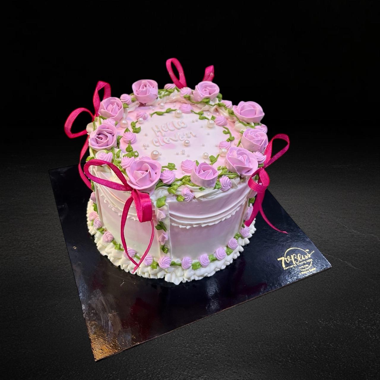 Hello Eleven Vintage Rose Cake