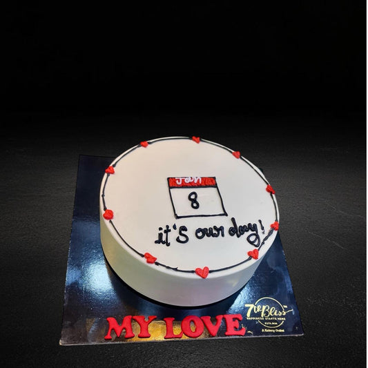 Calendar Love Anniversary Cake