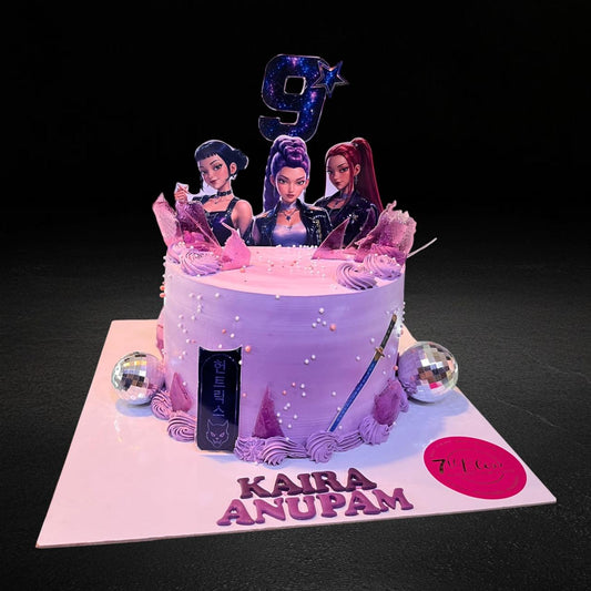 K-pop Demon Hunter Theme Cake