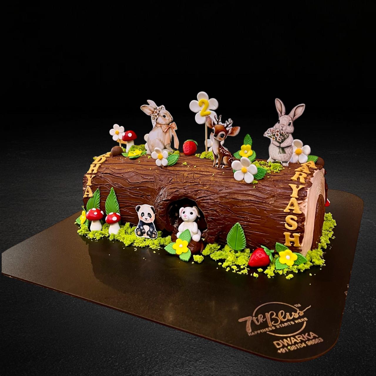 Enchanted Forest Log Cake