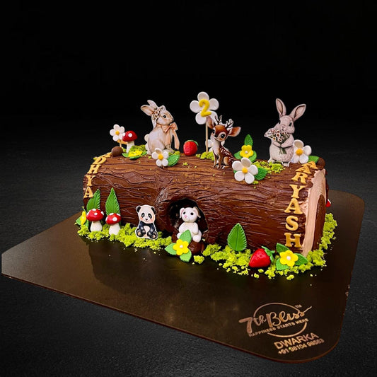 Enchanted Forest Log Cake