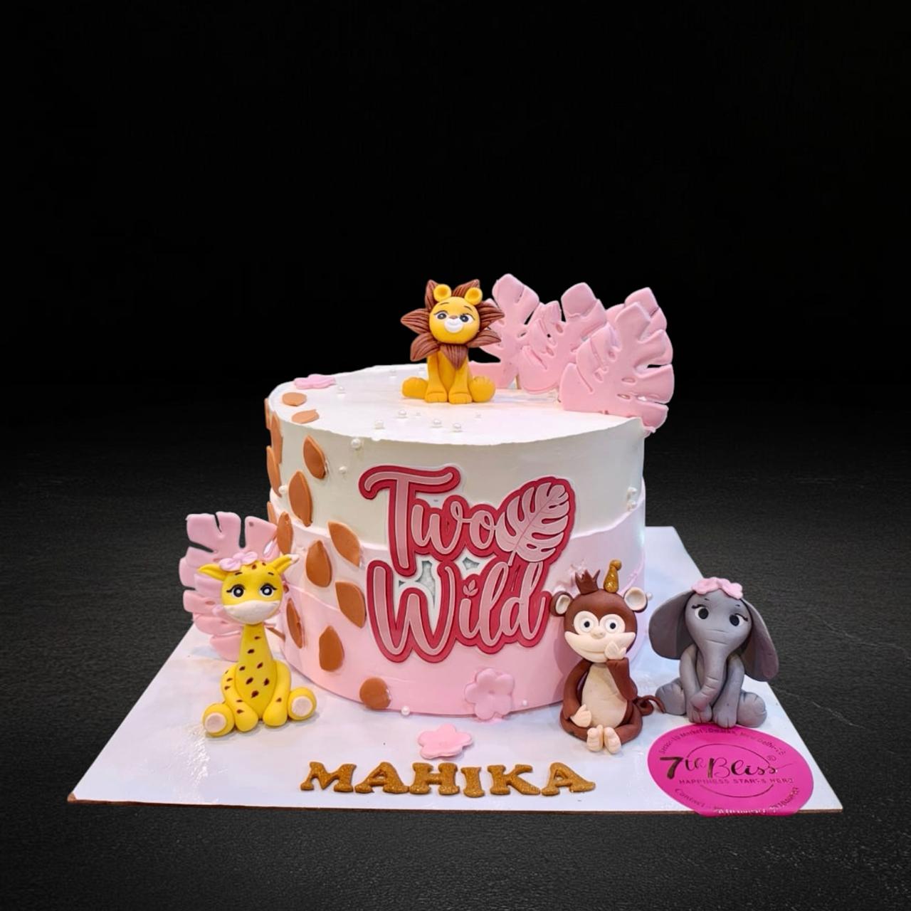 Two Wild Jungle Theme Cake