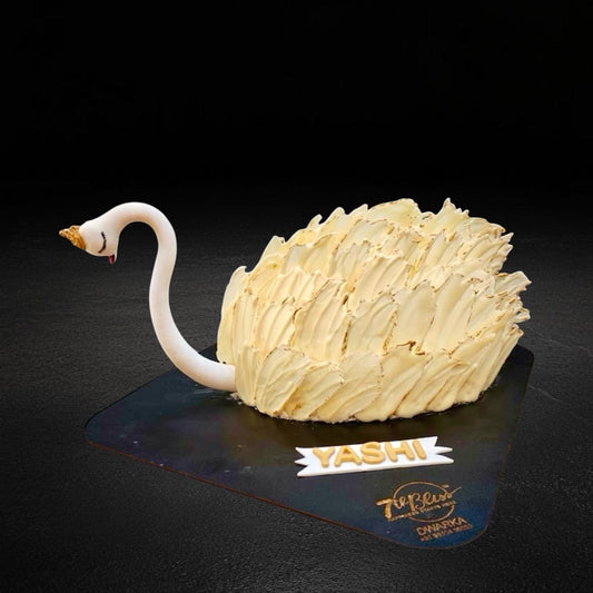 Elegant 3D Swan Designer Cake