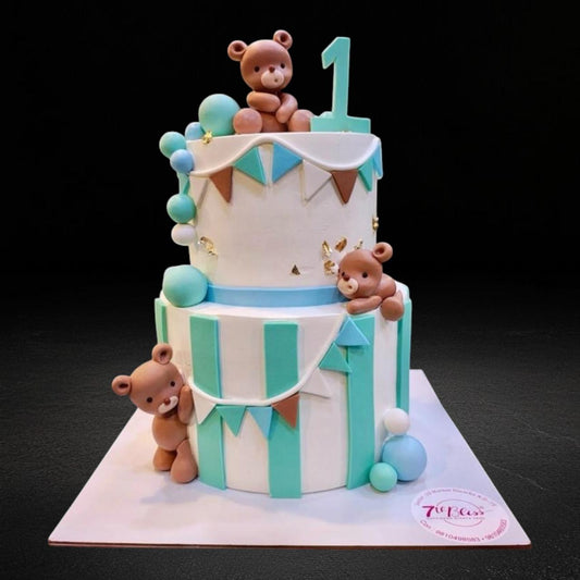 Teddy’s 1st Birthday Bash Cake