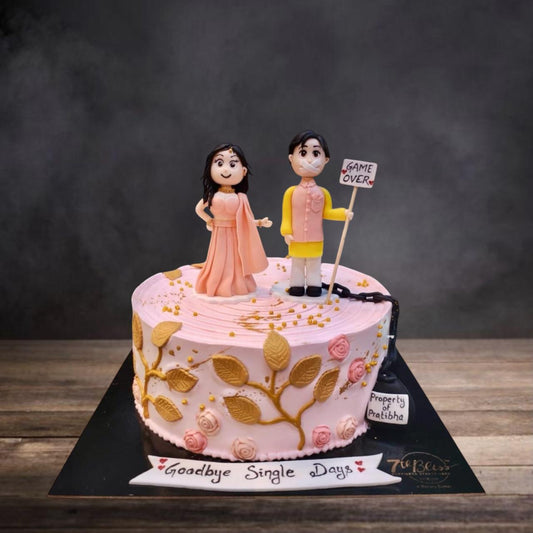 Funny ‘Game Over’  Bachelor Party Cake