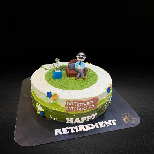 No Tension Only Pension Garden Retirement Cake