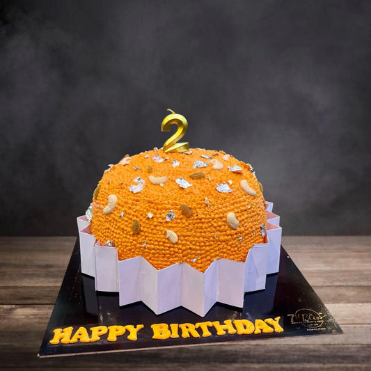 Motichoor Ladoo Theme Birthday Cake
