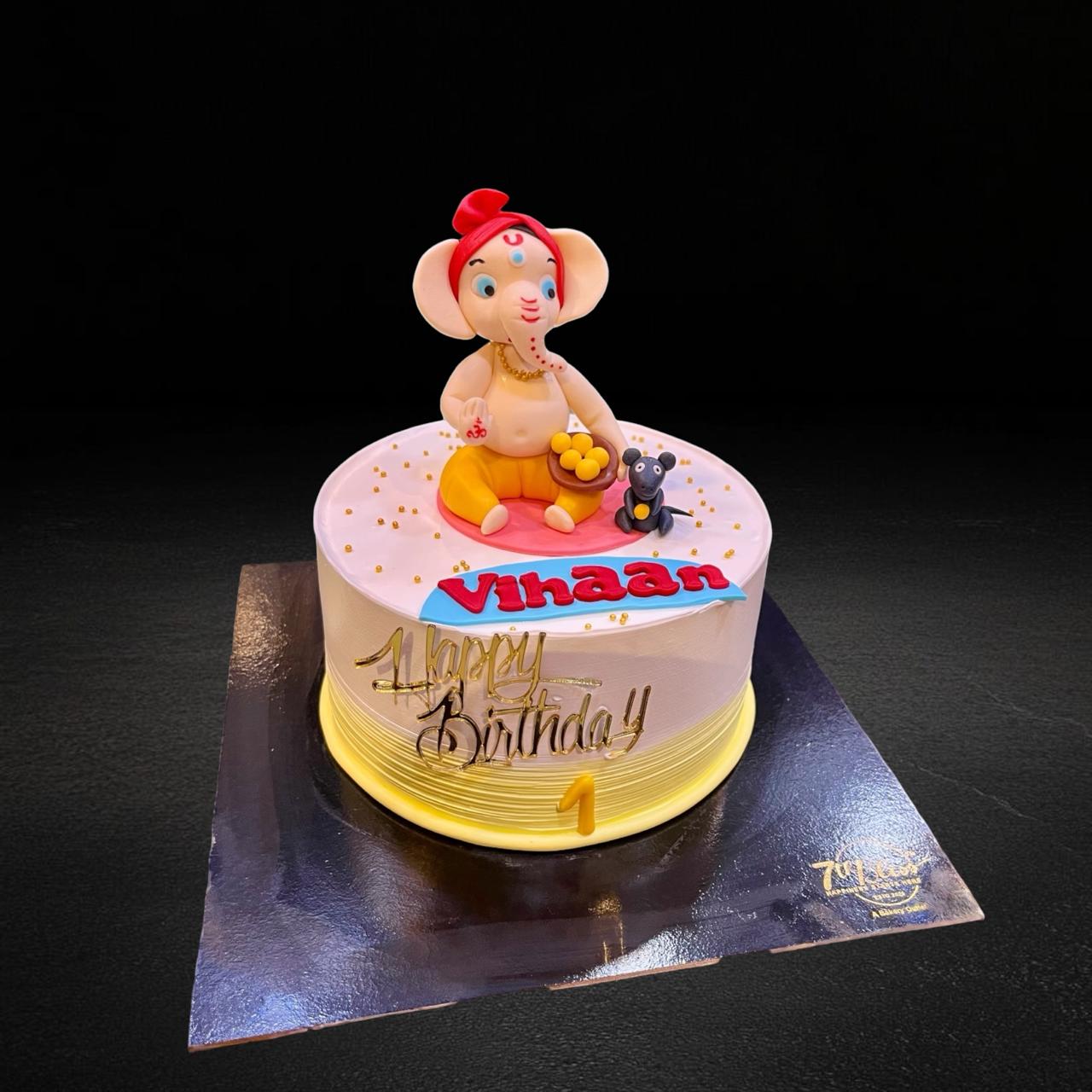 Bal Ganesh 1st Birthday Cake