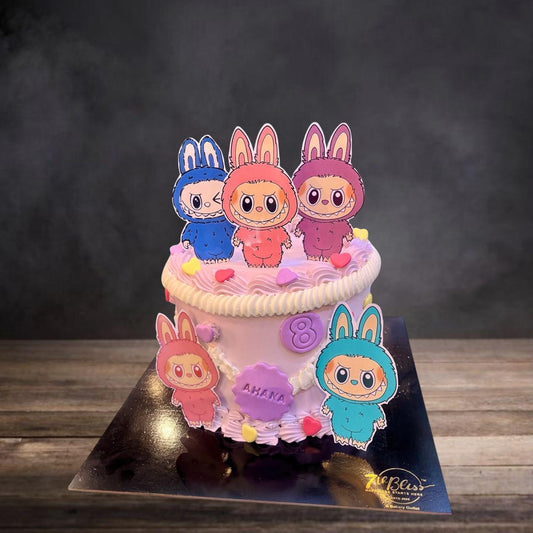 Colourful Labubu Theme Cake