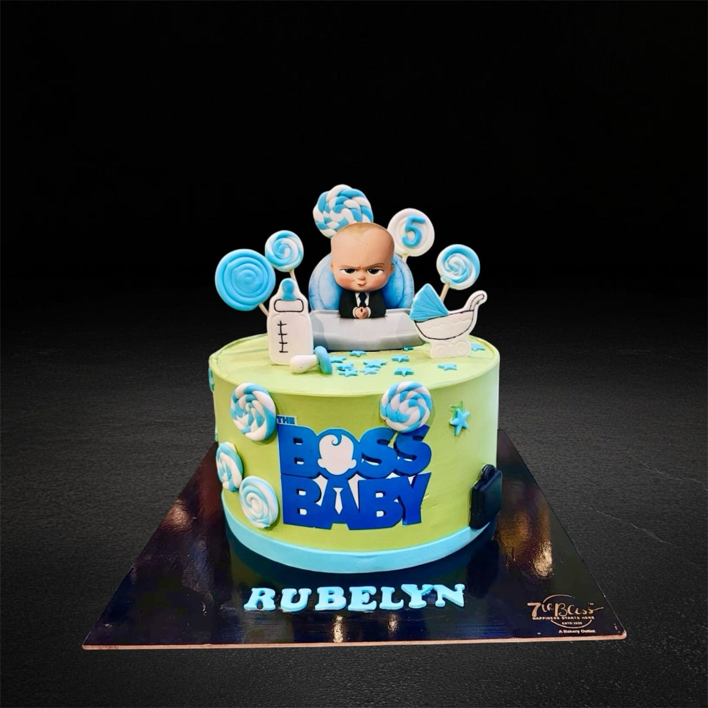 Boss Baby Suit & Lollipops Cake