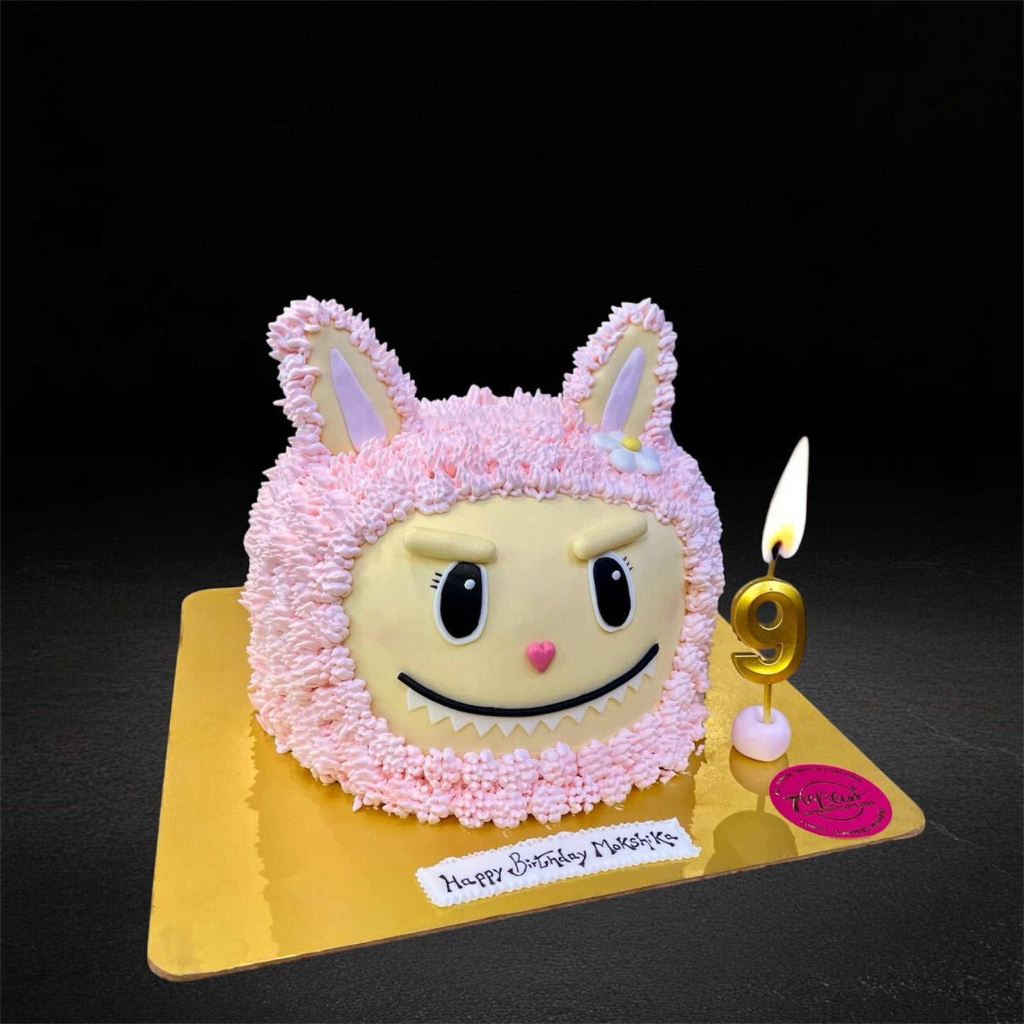 Pink Labubu Face Cake