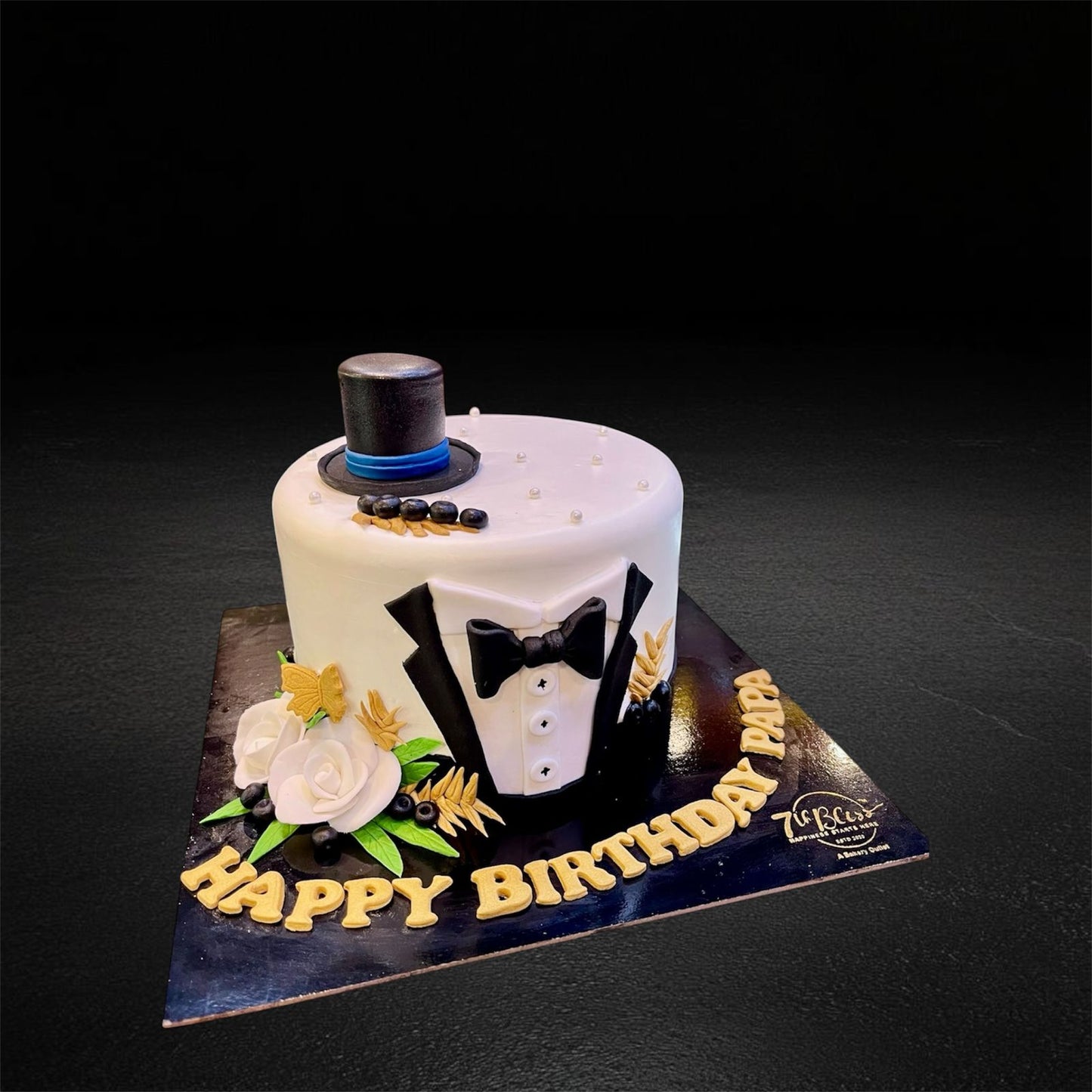 Gentleman Theme Birthday Cake