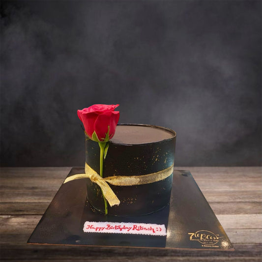 Black Gold Rose Cake